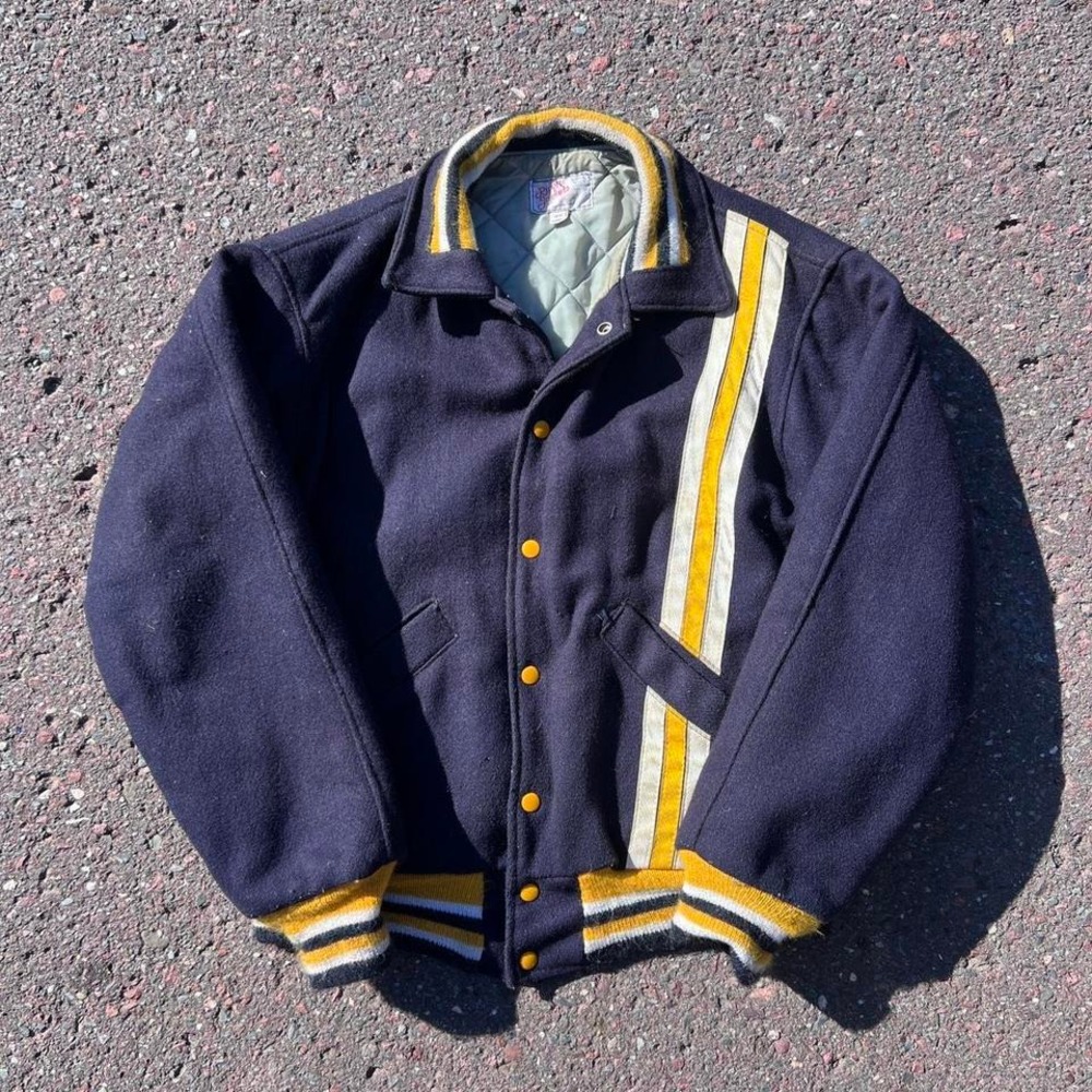 70's‎ ripon vintage varsity wool jacket mens size Large 44 michigan colors